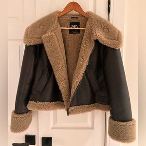 Zara Aviator Jacket (Double Faced Biker Jacket)